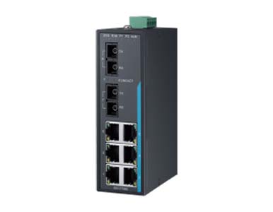Advantech - 6xFE+2x100M MI SC Fiber Managed Ethernet Switch by Advantech