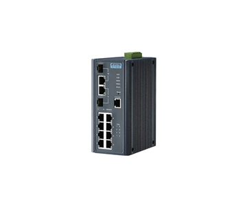 Advantech EKI-7710E-2CP-AE - *Discontinued* - 8FE + 2G Combo Managed POE+ switch by Advantech