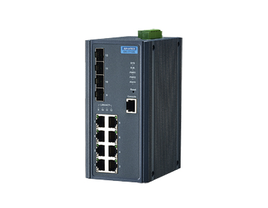EKI-7712E-4F-AE - 8FE + 4SFP Port Managed Ethernet Switch by Advantech/ B+B Smartworx