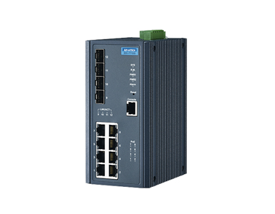EKI-7712G-4FI-AE - 8G + 4SFP Port Managed Ethernet Switch Wide Temp by Advantech/ B+B Smartworx