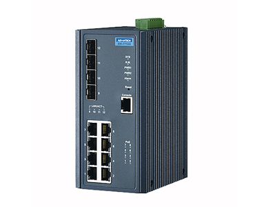 Advantech EKI-7712G-4FPI-AU - 8G+4SFP with POE wide temp by Advantech