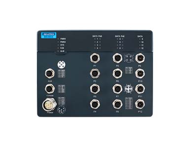 Advantech - 8FE PoE + 4GE w/o BP train switch by Advantech