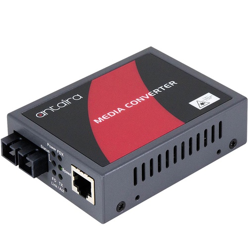 Antaira EMC-0201-SC-M - 10/100TX To 100FX Media Converter, Multi-Mode 2KM, SC Connector by ANTAIRA