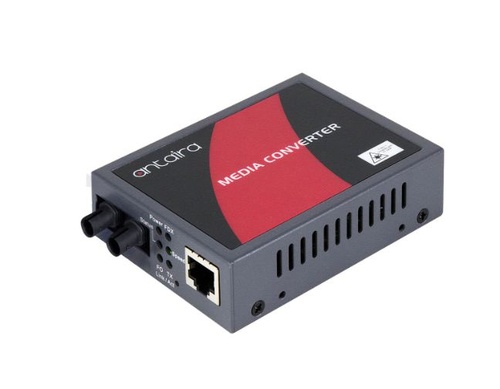 Antaira EMC-0201-ST-S3 - 10/100TX To 100FX Industrial Media Converter, Single-Mode 30KM, ST Connector by ANTAIRA
