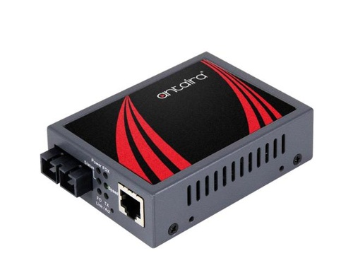 EMC-0201G-SC-M - 10/100/1000TX To 1000SX Media Converter, Multi-Mode 550M, SC Connectors by ANTAIRA