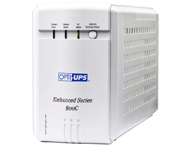 Opti-UPS ES800C - 480W 800VA Enhanced Series 6-Outlet Line Interactive Uninterruptible Power Supply by OPTI-UPS