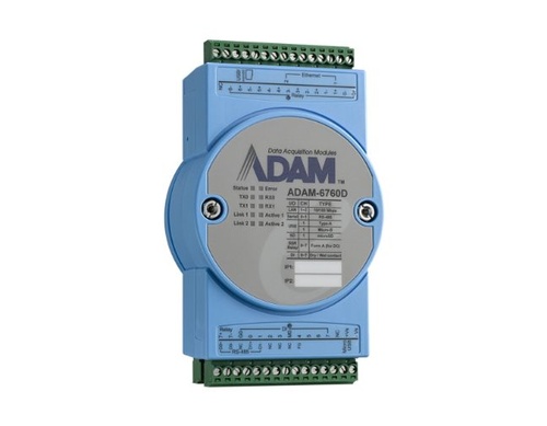 Advantech ESRP-PCS-ADAM6760D - 8SSR Relay/8 DI Intelligent I/O Gateway with WISE-EdgeLink by Advantech