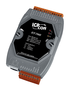 ET-7060 - 6 points of Power Relay Output and 6 points of Isolated Digital Input by ICP DAS