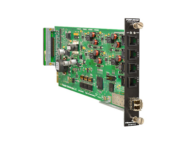 Patton FOM-3941-T12 - 4 Channel Isolator for Nortel Meridian M2000 and M3000 series telephones, PBX side, Multimode ST optics by PATTON