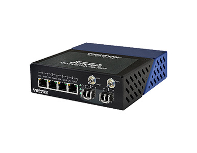 FP1004E/L22/EUI - Light Industrial 6 Port 10/100/1000 Ethernet Switch; 4 Copper + 2 SFP Cage, 1 x 1310 Multimode Optical Modules by PATTON