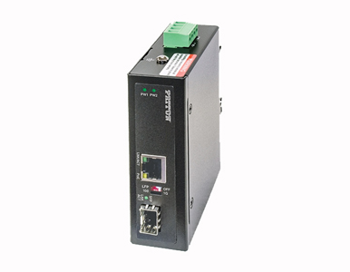 Patton FP101E/SFP/BT90/52 - Industrial Gigabit SFP Media Converter with IEEE802.3bt Power Injector (90W); 10/100/10000Base-TX (R by PATTON