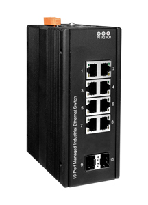 FSM-510G-2F - 8 port 10/100/1000 Base-T, 2 (100/1G) SFP L2 Plus IEEE802.3ab Managed Switch by ICP DAS