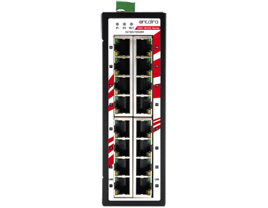 Antaira GNX-1600G - 16-Port Industrial Gigabit Unmanaged Ethernet Switch, w/16*10/100/1000Tx by ANTAIRA