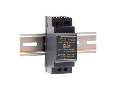 Mean Well HDR-30-48 - AC-DC Ultra slim DIN rail power supply; Input range 85-264VAC; Output 48VDC at 0.75A by MEANWELL