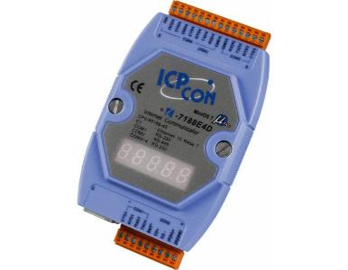 ICP DAS I-7188E4D - 4 Serial Ports to Ethernet Converter / Intelligent Controller with 7 segment display, 40 Mhz CPU. by ICP DAS