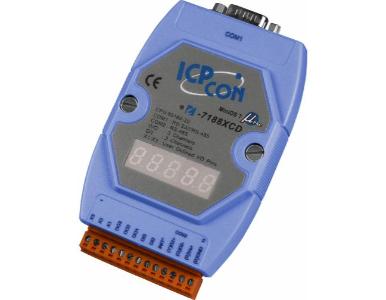 ICP DAS I-7188XCD - I-7188 Expandable Embedded Data Acquisition Controller, Programmable in C Language with 7 segment display by ICP DAS