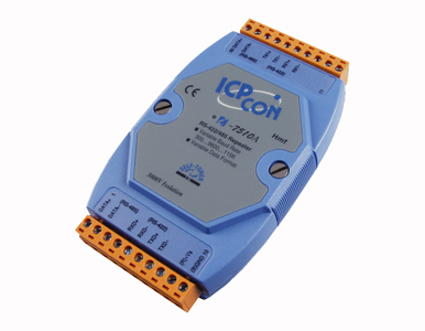 ICP DAS I-7510A - RS-485/RS-422 Isolated High Speed Repeater. Supports operating temperatures between -25 to 75 Degree C by ICP DAS