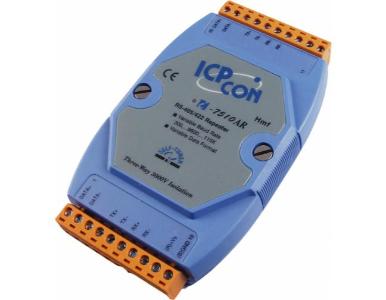 ICP DAS I-7510AR - RS-485/RS-422 Three Way Isolated High Speed Repeater. Supports operating temperatures between -25 to 75C. by ICP DAS