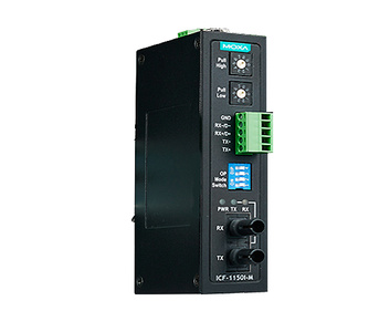 ICF-1150I-M-ST-IEX - Industrial RS-232/422/485 to Fiber Optic Converter, ST Multi-mode, with 2kV 2-way Galvanic Isolation,IECEx by MOXA