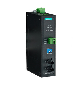 ICF-1170I-M-ST - Industrial CAN bus to Fiber Optic Converter, ST Multi-mode, 0 to 60? Temperature by MOXA