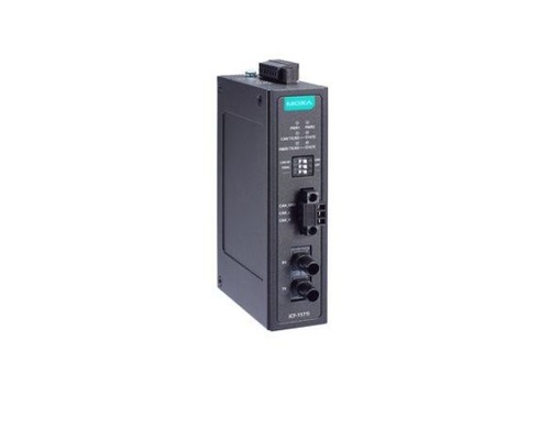Moxa ICF-1171I-S-ST - Industrial CAN to Fiber Optic Converter for Distance Extension, ST Single-mode by MOXA