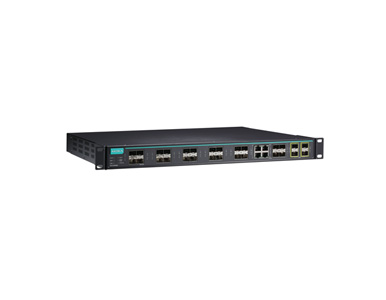 ICS-G7528A-20GSFP-4XG-HV-HV-T - Layer 2 full Gigabit managed Ethernet switch with 20 100/1000BaseSFP slots, 4 10/100/1000BaseT(X by MOXA