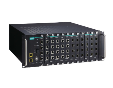 Moxa ICS-G7748A-HV-HV - Layer 2 Full Gigabit managed Ethernet switch with 12 slots for 4-port 10/100/1000BaseT(X) module or 4-po by MOXA