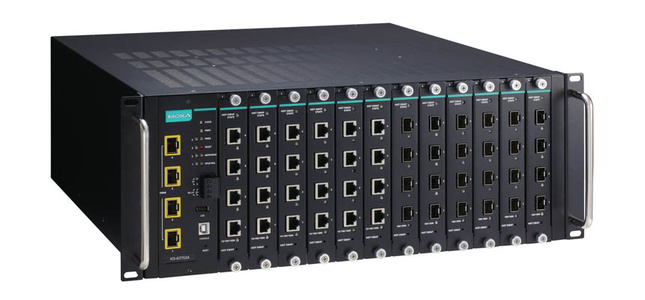ICS-G7748A-HV-HV - Layer 2 Full Gigabit managed Ethernet switch with 12 slots for 4-port 10/100/1000BaseT(X) module or 4-port 10 by MOXA