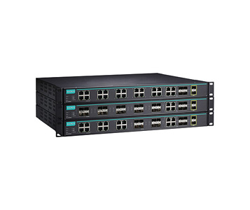 Moxa ICS-G7826A-20GSFP-4GTXSFP-2XG-HV-HV - Layer 3 Full Gigabit managed Ethernet switch with 20 100/1000BaseSFP slots, 4 10/100/ by MOXA