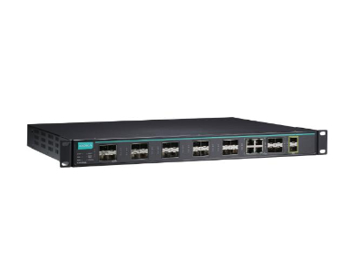 Moxa ICS-G7826A-8GSFP-2XG-HV-HV-T - Layer 3 full Gigabit managed Ethernet switch with 12 10/100/1000BaseT(X) ports, 8 100/1000Ba by MOXA