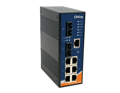 IES-A3062FX-SS-SC  - Rugged 6x 10/100TX (RJ-45) + 2x 100FX (Single Mode / SC ) by ORing Industrial Networking