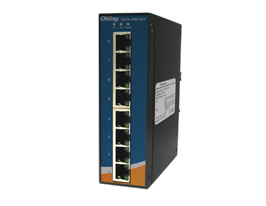 IGPS-1080-24V - Slim Type 8 x 10/100/1000TX (RJ-45) PoE+ by ORing Industrial Networking