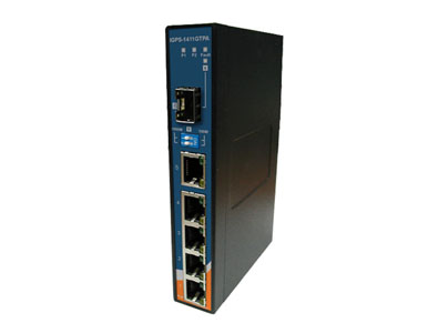 IGPS-1411GTPA - Slim Type 4 x 10/100/1000TX (RJ-45) PoE+, + 1 x 10/100/1000 RJ-45 and 1 x 1000Base-X SFP slot by ORing Industrial Networking
