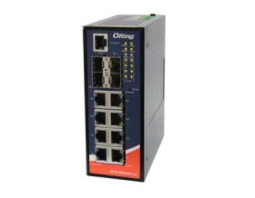IGPS-9084GP-LA-24V - Industrial Slim 12-port managed Gigabit PoE Ethernet switch with 8x10/100/1000Base-T(X) P.S.E. ports and 4x by ORing Industrial Networking