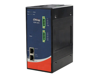 IGR-20+ - *Discontinued* - 2 x 10/100/1000 (1 WAN and 1 LAN PSE port) with 4x DI + 4x DO by ORing Industrial Networking