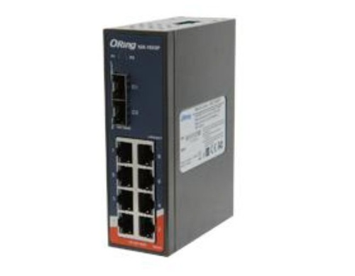 IGS-182GP - Industrial 10 port unmanaged Ethernet switch with 8x10/100/1000Base-T(X) with 2x100/1000Base-X SFP port by ORing Industrial Networking