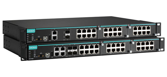 IKS-6728A-4GTXSFP-24-24-T - Modular managed Ethernet switch with 8 10/100BaseT(X) ports, 4 10/100/1000BaseT(X) or 100/1000BaseSF by MOXA