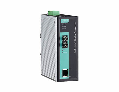 Moxa IMC-101-M-ST-T-IEX - Industrial Media Converter, multi mode, ST, -40 to 75  Degree C , IECEx Certification Approval by MOXA