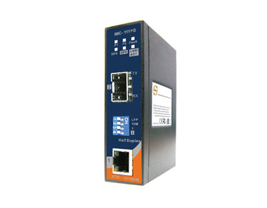 IMC-111PB  - Mini Type 1x 10/100TX (RJ-45) to 1x 100FX (SFP) with Link Fault Passthrough Media Convertor by ORing Industrial Networking