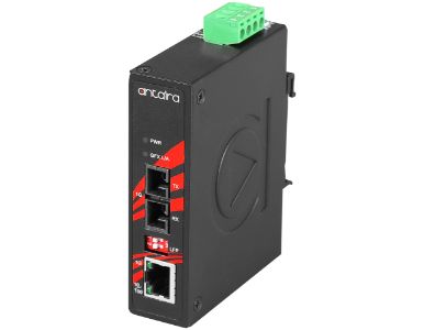 Antaira IMC-C1000-M - Compact Industrial Gigabit Ethernet Media Converter, with 10/100/1000TX to SC MM 1000Mbps Fixed Fiber by ANTAIRA