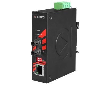 Antaira IMC-C1000-ST-M - Compact Industrial Gigabit Ethernet Media Converter, with 10/100/1000TX to ST MM 1000Mbps Fixed Fiber by ANTAIRA