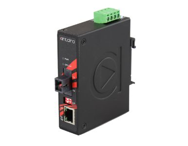 Antaira IMC-C1000-WA-S1-T - Compact Industrial Gigabit Ethernet Media Converter, with 10/100/1000TX to SC Single Fiber (WDM-A), by ANTAIRA