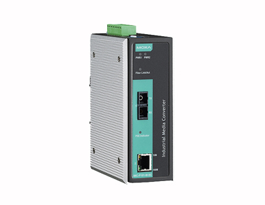 Moxa IMC-P101-M-SC-T - Industrial PoE Media Converter, multi mode, SC connector, -40 to 75  Degree C by MOXA