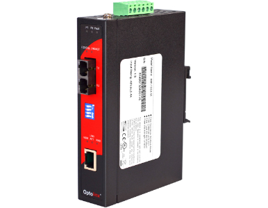 IMP-100A-M - 10/100TX To 100FX Industrial PoE Media Converter, Multi-Mode 2KM SC by ANTAIRA