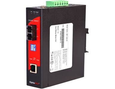 IMP-100A-S3-T - 10/100TX To 100FX Industrial PoE Media Converter, SM 30KM SC , EOT -40C ~ 80C by ANTAIRA