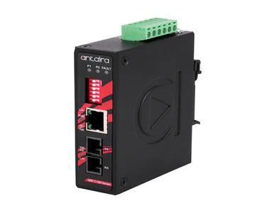 Antaira IMP-C100-S3-T - Compact 10/100TX To 100FX Industrial PoE+ Media Converter, Single Mode 30KM, SC Connector; EOT -40 Degre by ANTAIRA