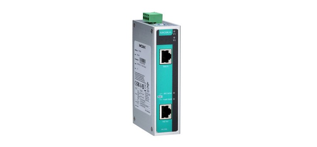 INJ-24A-T -  Gigabit High-power PoE+ injector, max. output of 36W/60W @24 or 48VDC by 2-pair/4-pair mode, -40 to 75  Degree C  o by MOXA