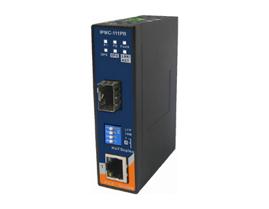 IPMC-111PB  - Slim Type 1x 100TX (RJ-45) to 1x 100FX SFP Media Convertor by ORing Industrial Networking