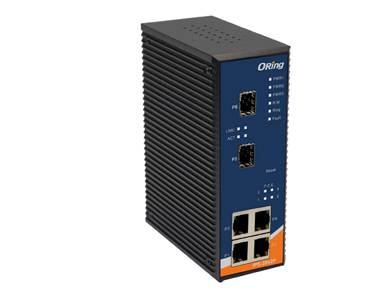 ORing IPS-2042P  - Rugged 4x 10/100TX (RJ-45) PoE @25Watts + 2x 100FX (SFP) by ORing Industrial Networking