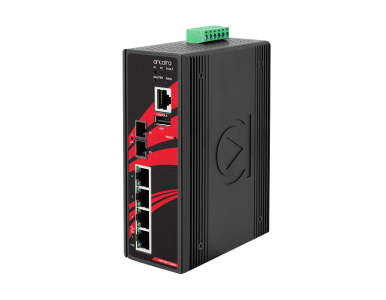 Antaira LMP-0501-S3-24-T-V2 - 5-Port Industrial PoE+ Managed Ethernet Switches w/4*10/100Tx (30W/Port), and 1*100Fx Single mode by ANTAIRA